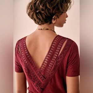Sezane Ambre T-Shirt Burgundy